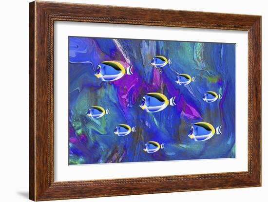 Colorful Fish 2A-Ata Alishahi-Framed Giclee Print