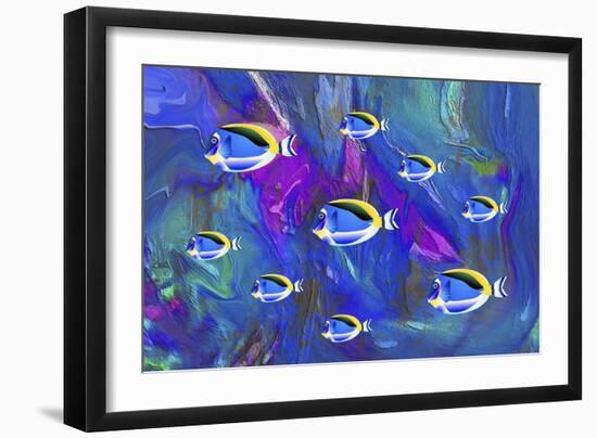 Colorful Fish 2A-Ata Alishahi-Framed Giclee Print