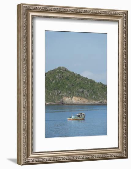 Colorful Fishing Boat Off the Coast of Buzios, Rio De Janeiro, Brazil-Cindy Miller Hopkins-Framed Photographic Print