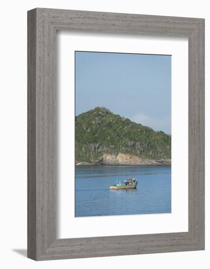 Colorful Fishing Boat Off the Coast of Buzios, Rio De Janeiro, Brazil-Cindy Miller Hopkins-Framed Photographic Print