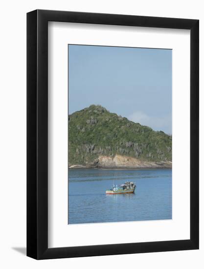 Colorful Fishing Boat Off the Coast of Buzios, Rio De Janeiro, Brazil-Cindy Miller Hopkins-Framed Photographic Print