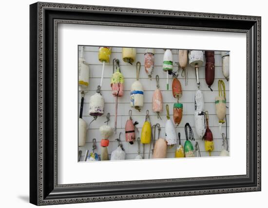 Colorful Fishing Floats, Block Island, Rhode Island, USA-Cindy Miller Hopkins-Framed Photographic Print