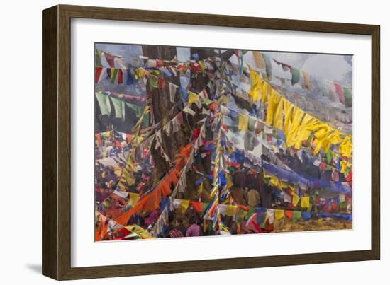 Colorful Flags, Bhutan-Art Wolfe-Framed Photographic Print