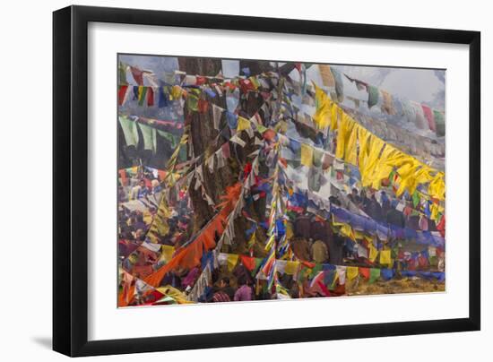 Colorful Flags, Bhutan-Art Wolfe-Framed Photographic Print