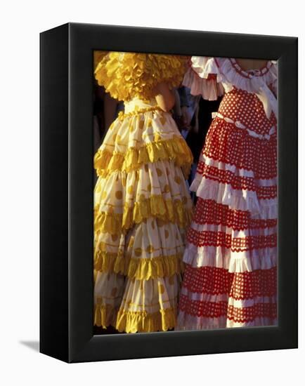 Colorful Flamenco Dresses at Feria de Abril, Sevilla, Spain-Merrill Images-Framed Premier Image Canvas