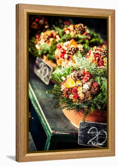 Colorful Flowers in A Flower Shop on A Market-Curioso Travel Photography-Framed Premier Image Canvas