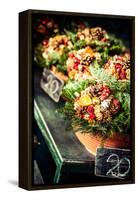 Colorful Flowers in A Flower Shop on A Market-Curioso Travel Photography-Framed Premier Image Canvas