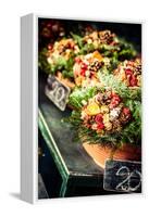 Colorful Flowers in A Flower Shop on A Market-Curioso Travel Photography-Framed Premier Image Canvas
