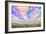 Colorful Flowers in Field under Beautiful Clouds,Landscape Painting-Tithi Luadthong-Framed Art Print