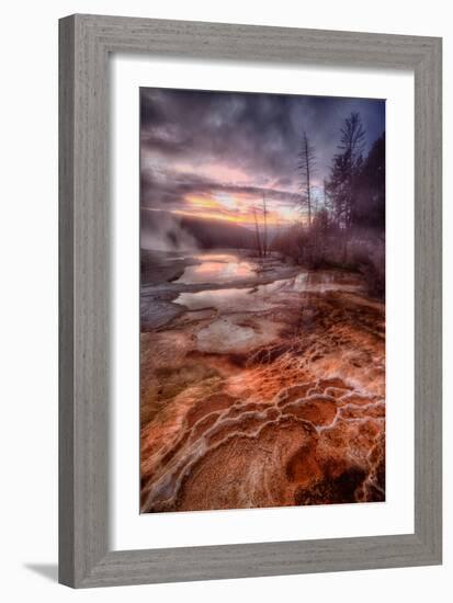 Colorful Geo Thermal Morning, Mammoth Hot Springs-Vincent James-Framed Photographic Print