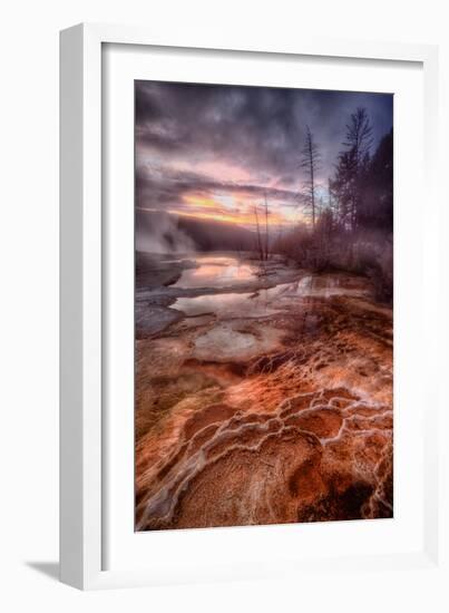 Colorful Geo Thermal Morning, Mammoth Hot Springs-Vincent James-Framed Photographic Print