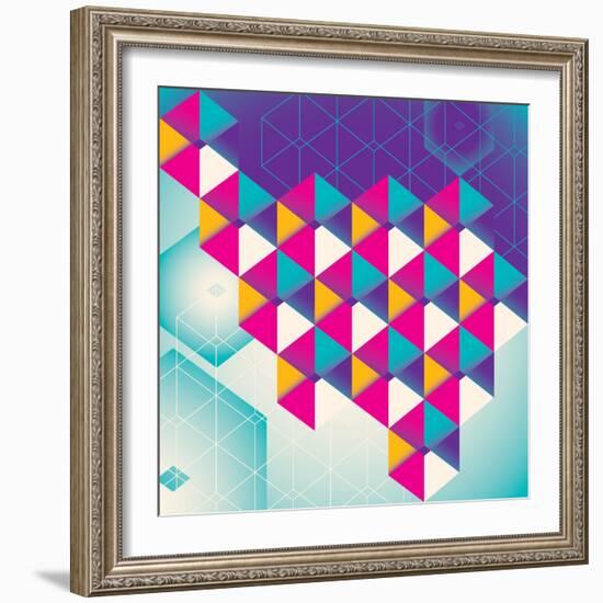 Colorful Geometric Abstraction. Vector Illustration.-Radoman Durkovic-Framed Premium Giclee Print