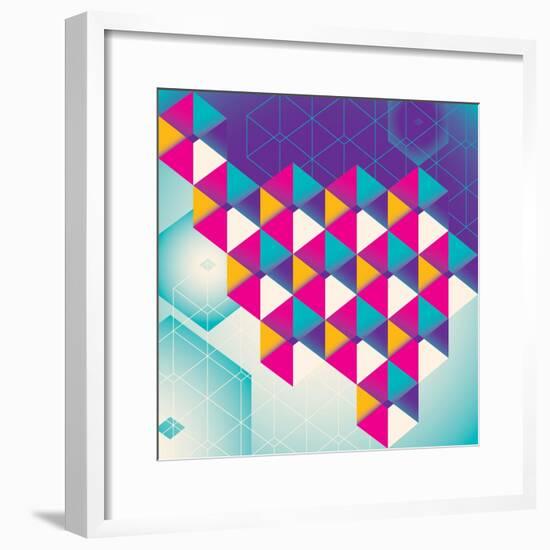 Colorful Geometric Abstraction. Vector Illustration.-Radoman Durkovic-Framed Premium Giclee Print