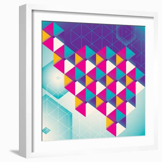 Colorful Geometric Abstraction. Vector Illustration.-Radoman Durkovic-Framed Premium Giclee Print