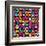 Colorful Geometric Pattern With Hexagons-evdakovka-Framed Art Print