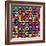 Colorful Geometric Pattern With Hexagons-evdakovka-Framed Art Print