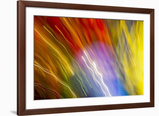 Colorful glass with blurred motion effect.-Stuart Westmorland-Framed Photographic Print