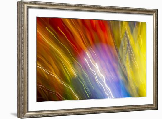 Colorful glass with blurred motion effect.-Stuart Westmorland-Framed Photographic Print