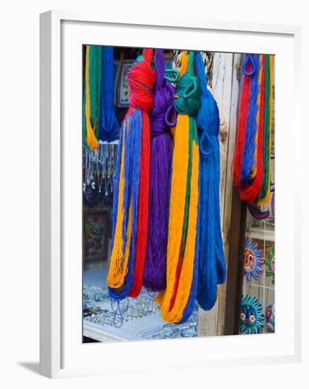 Colorful Hammocks on Display, San Miguel, Guanajuato State, Mexico-Julie Eggers-Framed Photographic Print