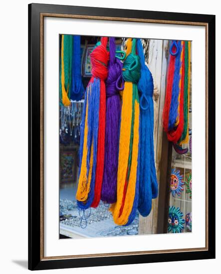 Colorful Hammocks on Display, San Miguel, Guanajuato State, Mexico-Julie Eggers-Framed Photographic Print