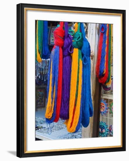 Colorful Hammocks on Display, San Miguel, Guanajuato State, Mexico-Julie Eggers-Framed Photographic Print