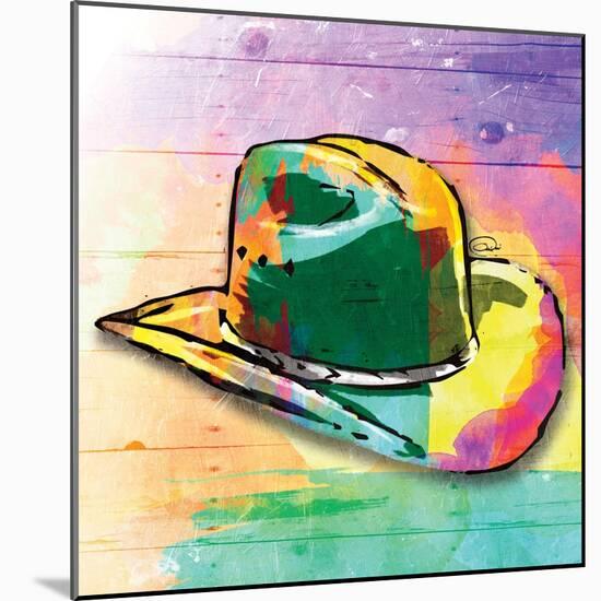 Colorful Hat-OnRei-Mounted Art Print