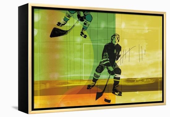 Colorful hockey-null-Framed Premier Image Canvas