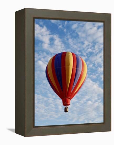 Colorful Hot Air Balloon in Sky, Albuquerque, New Mexico, USA-null-Framed Premier Image Canvas