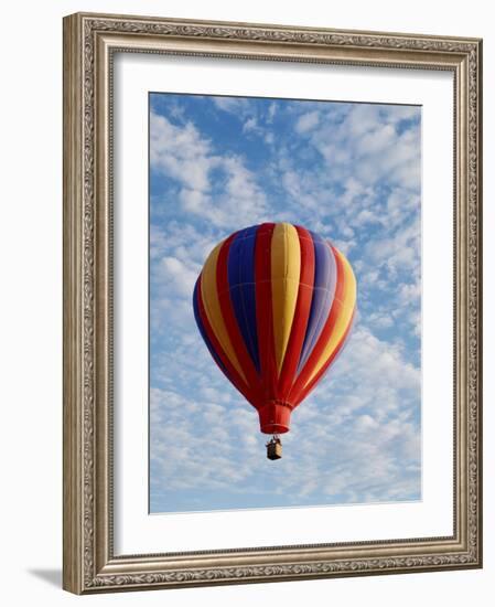 Colorful Hot Air Balloon in Sky, Albuquerque, New Mexico, USA-null-Framed Photographic Print