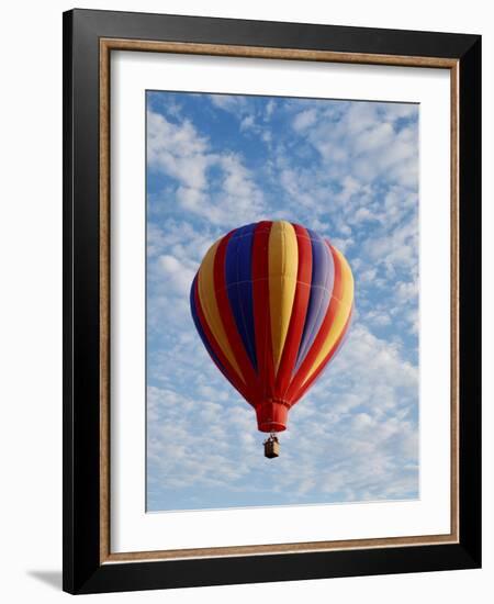 Colorful Hot Air Balloon in Sky, Albuquerque, New Mexico, USA-null-Framed Photographic Print