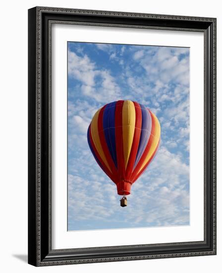 Colorful Hot Air Balloon in Sky, Albuquerque, New Mexico, USA-null-Framed Photographic Print