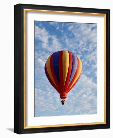 Colorful Hot Air Balloon in Sky, Albuquerque, New Mexico, USA-null-Framed Photographic Print