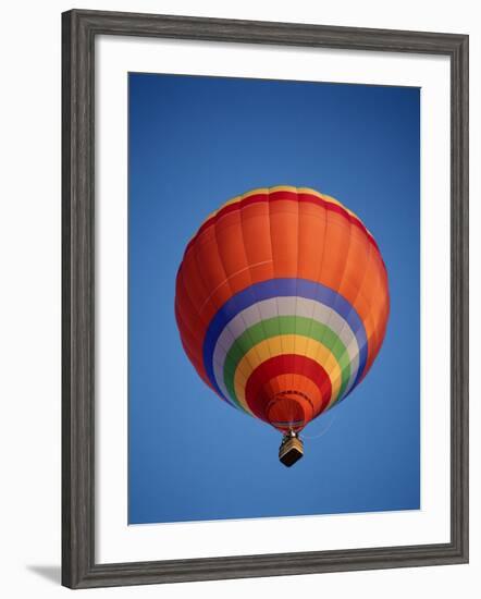 Colorful Hot Air Balloon in Sky, Albuquerque, New Mexico, USA-null-Framed Photographic Print