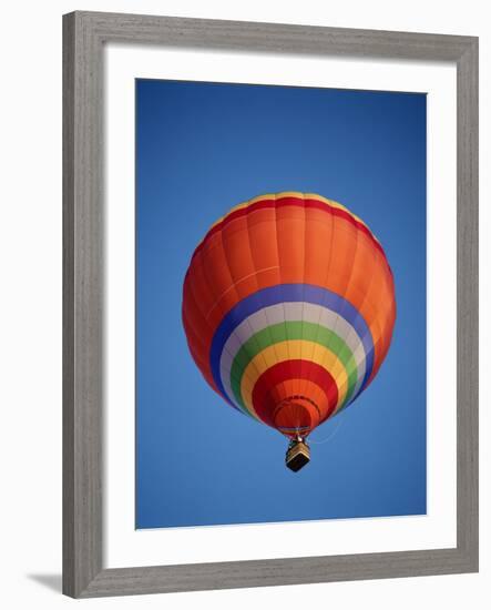 Colorful Hot Air Balloon in Sky, Albuquerque, New Mexico, USA-null-Framed Photographic Print