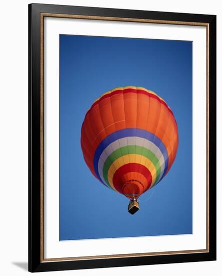 Colorful Hot Air Balloon in Sky, Albuquerque, New Mexico, USA-null-Framed Photographic Print