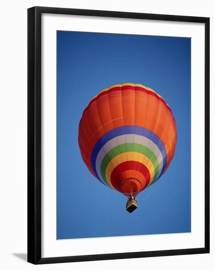 Colorful Hot Air Balloon in Sky, Albuquerque, New Mexico, USA-null-Framed Photographic Print