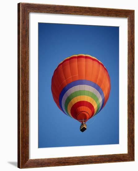 Colorful Hot Air Balloon in Sky, Albuquerque, New Mexico, USA-null-Framed Photographic Print