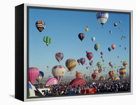 Colorful Hot Air Balloons, Albuquerque Balloon Fiesta, Albuquerque, New Mexico, USA-null-Framed Premier Image Canvas