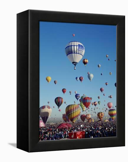 Colorful Hot Air Balloons, Albuquerque Balloon Fiesta, Albuquerque, New Mexico, USA-null-Framed Premier Image Canvas