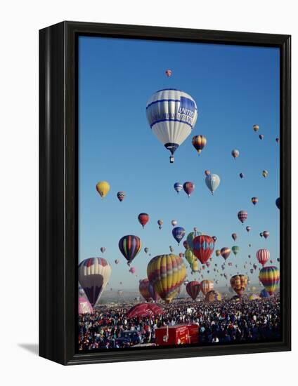 Colorful Hot Air Balloons, Albuquerque Balloon Fiesta, Albuquerque, New Mexico, USA-null-Framed Premier Image Canvas