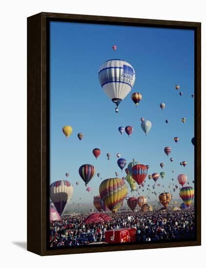 Colorful Hot Air Balloons, Albuquerque Balloon Fiesta, Albuquerque, New Mexico, USA-null-Framed Premier Image Canvas