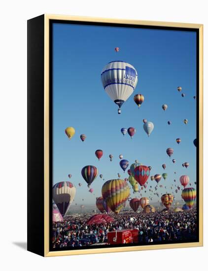 Colorful Hot Air Balloons, Albuquerque Balloon Fiesta, Albuquerque, New Mexico, USA-null-Framed Premier Image Canvas