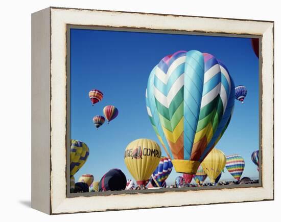 Colorful Hot Air Balloons, Albuquerque Balloon Fiesta, Albuquerque, New Mexico, USA-null-Framed Premier Image Canvas