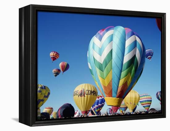 Colorful Hot Air Balloons, Albuquerque Balloon Fiesta, Albuquerque, New Mexico, USA-null-Framed Premier Image Canvas