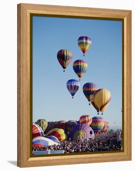 Colorful Hot Air Balloons, Albuquerque Balloon Fiesta, Albuquerque, New Mexico, USA-null-Framed Premier Image Canvas