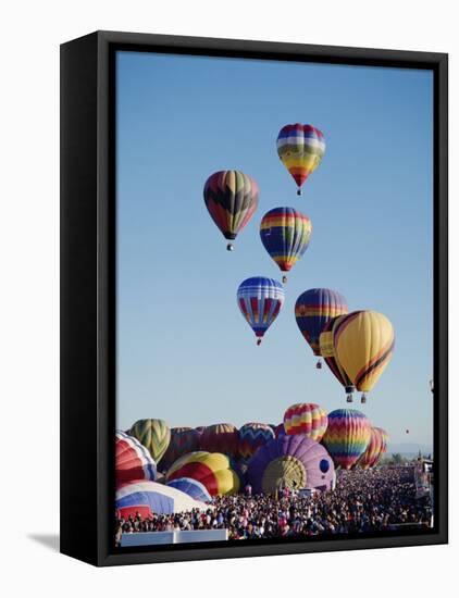 Colorful Hot Air Balloons, Albuquerque Balloon Fiesta, Albuquerque, New Mexico, USA-null-Framed Premier Image Canvas