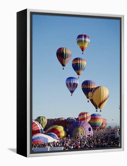 Colorful Hot Air Balloons, Albuquerque Balloon Fiesta, Albuquerque, New Mexico, USA-null-Framed Premier Image Canvas