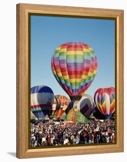 Colorful Hot Air Balloons, Albuquerque Balloon Fiesta, Albuquerque, New Mexico, USA-null-Framed Premier Image Canvas