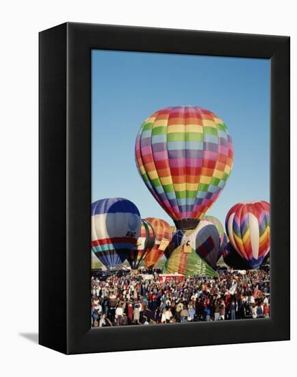 Colorful Hot Air Balloons, Albuquerque Balloon Fiesta, Albuquerque, New Mexico, USA-null-Framed Premier Image Canvas