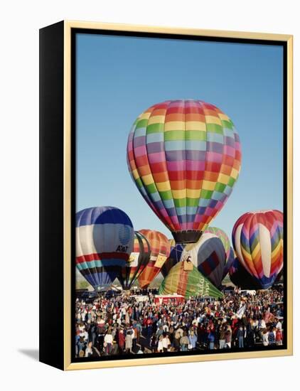 Colorful Hot Air Balloons, Albuquerque Balloon Fiesta, Albuquerque, New Mexico, USA-null-Framed Premier Image Canvas